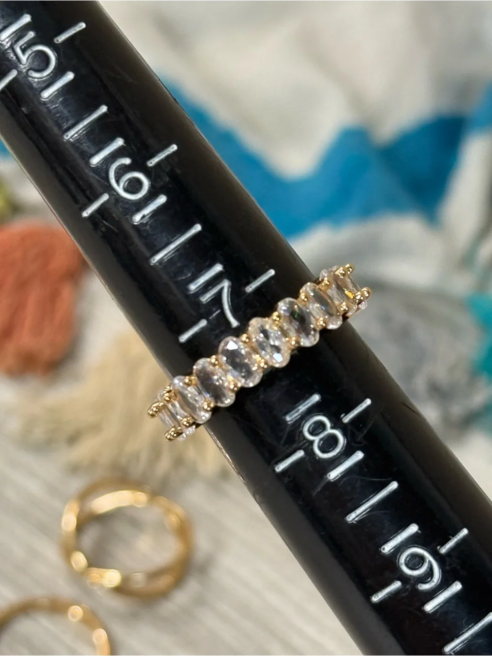 NWT Gold Cubic Zirconia Stackable Ring Set